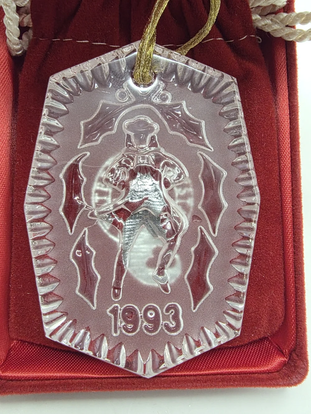 Vintage Crystal Waterford 12 Days Of Christmas 10 Lords a Leaping Ornament 1993